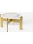 Gold Metal Dekoratif Mini Sehpa - Yüksek Sunum Standı - Ince Desen Blume 3