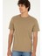 U.S. Polo Assn. 50294224-Vr027 Erkek Haki Basic T-Shirt 3