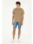 U.S. Polo Assn. 50294224-Vr027 Erkek Haki Basic T-Shirt 4