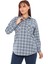 Taşlı Ekose Cepli Büyük Beden Gömlek 1