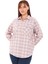 Taşlı Ekose Cepli Büyük Beden Gömlek 1