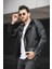 Castries Yandan Fermuarlı Kemerli Slim Fit Erkek Deri Ceket 1