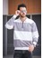 Yaounde Çift Renkli Yarım Fermuarlı Yakalı Erkek Sweatshirt 2