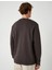 Bisiklet Yaka Sweatshirt Slogan Baskılı Uzun Kollu Pamuklu Interlok Kumaş 4
