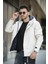 Quito Slim Fit Bağcık Detaylı Su Itici Kapüşonlu Erkek Mont 1