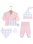 Baby Ekose 5'li Zıbın Set 4867 Pembe 1
