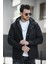 Quito Slim Fit Bağcık Detaylı Su Itici Kapüşonlu Erkek Mont 3