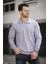 Hoek Slim Fit Patlı Yakalı Erkek Sweatshirt 1