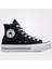 Chuck Taylor All Star Platform Canvas 560845C Unisex SİYAH/BEYAZ Günlük Sneaker Ayakkabı 1