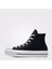 Chuck Taylor All Star Platform Canvas 560845C Unisex SİYAH/BEYAZ Günlük Sneaker Ayakkabı 2