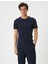 Basic Tişört Slim Fit Dokulu Kısa Kollu 3