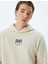 Kapşonlu Sweatshirt Oversize Slogan Baskılı Kanguru Cep Detaylı Şardonlu Pamuk Karışımlı 1
