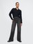 Kadın Siyah High Rise Stride Wide-Leg Jean Pantolon 1