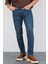 Hlt Jeans Erkek Okyanus Mavisi Slim Fit Likralı Esnek Jean Denim Dar Paça Kot Pantolon HLTHE001958 2