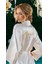 Bride Sabahlık Saten Nakışlı Beyaz Gelin Sabahlığı 3