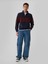 Erkek Lacivert Vintage Soft Gap Logo Oversized Pullover Sweatshirt 4