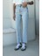 Açık Mavi Boy Fit Kesik Paça Jean 2