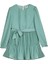 Pileli Kız Elbise - Yeşil Mint 1