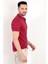 John Borners Erkek Bordo Polo Yaka T-shirt Pamuklu Serin Tutan Regular Fit 2061 2