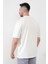 John Borners Ekru Erkek O Yaka %100 Pamuk Oversize T-Shirt 2