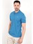 John Borners Erkek Mavi Polo Yaka T-shirt Pamuklu Serin Tutan Regular Fit 2061 1