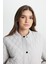 Loose Fit Rahat Kesim Kapitone Detaylı Gri Bomber Ceket 5