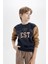 Erkek Çocuk Bisiklet Yaka Baskılı Sweatshirt C9794A824AU 1