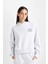 Regular Fit Kapüşonlu Baskılı Kalın Sweatshirt D6720AX24WN 3
