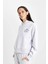 Regular Fit Kapüşonlu Baskılı Kalın Sweatshirt D6720AX24WN 4