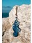 Nazar Boncuklu Seramik Deniz Atı Desenli Püskül ve Boncuk Dekoratifli Çok Amaçlı Süs Eşyası 14X23 cm 1