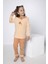 Kız Çocuk Mantar Baskılı Bej Pijama Takımı ONL-02555 1