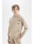 Erkek Çocuk Oversize Geniş Kalıp Sırt Baskılı Kapüşonlu Sweatshirt D3970A824WN 3