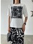 Kadın Etnik Desen Baskılı T-Shirt 2