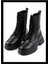 Siyah Deri Kadın Bot & Bootie K02750242903 1
