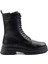 Siyah Deri Kadın Bot & Bootie K02750242903 2