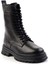 Siyah Deri Kadın Bot & Bootie K02750242903 3