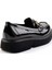 Siyah Kırışık Rugan Kadın Loafer Ayakkabı K01257069508 4