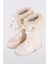 Campera Charol Velvet Kız Çocuk Su Geçirmez Yağmur Kar Çizmesi W10275 Siyah Bej 5