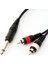 E6006B 3mt Sıyah 6,3mm Stereo - Erkek Rca Ses Kablosu 1