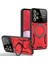 Samsung Galaxy A32 Kılıf Lens Korumalı Standlı Tasarım Korumalı Silikon Kapak - Kırmızı 1