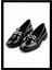 Siyah Kırışık Rugan Kadın Loafer Ayakkabı K01474091208 1