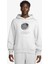 The Champ Clothing Kapüşonlu Içi Polar Moon Baskılı Beyaz Unisex Sweatshirt 3