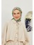Bloom Desen Pamuk Vual Eşarp Indigo 3