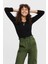 Kadın Siyah Basic Uzun Kollu T-Shirt Bluz - 15204712 1