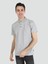 Regular Fit Polo Yaka Düz Erkek Gri Kısa Kol Tişört 3