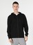 Regular Fit Fermuarlı Kapüşonlu Erkek Siyah Sweatshirt Cl1045425 4