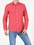 Slim Fit Shirt Neck Erkek Kirmizi Uzun Kol Gömlek 4