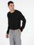 Slim Fit Yuvarlak Yaka Erkek Siyah Kazak 3