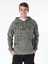 Regular Fit Baskılı Kapüşonlu Yeşil Erkek Sweatshirt Cl1060901 3