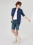 Slim Fit Shirt Neck Ekoseli Erkek Mavi Uzun Kol Gömlek 3